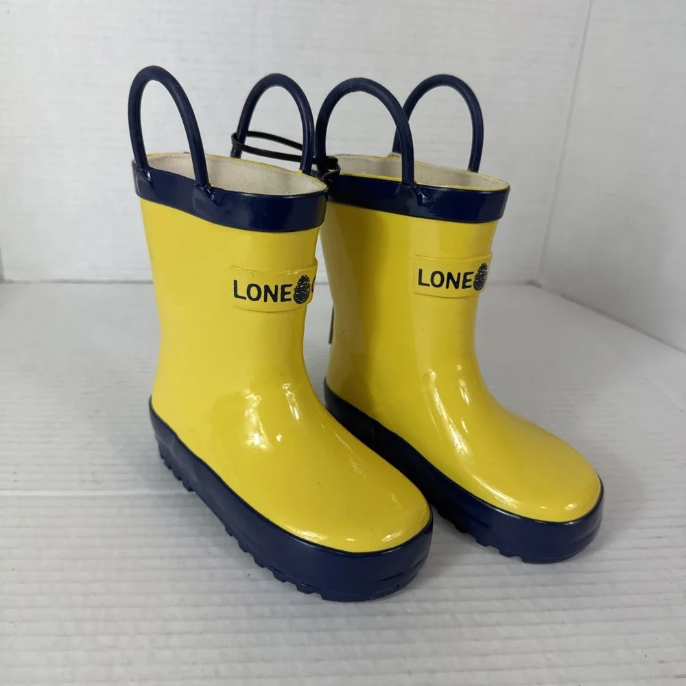 LoneCone Unisex Toddler Kids 6T Rainboots Sunshine Classic Yellow NWOB